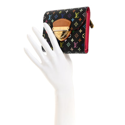 Louis Vuitton Monogram Multicolor Joey Wallet Black Grenade 2 of 7