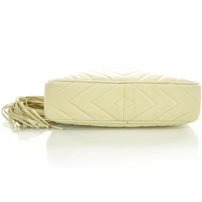 Chanel Lambskin Chevron Tassel Camera Case Beige 4 of 9
