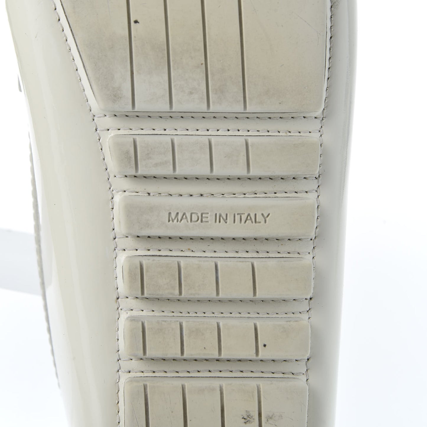 Patent Calfskin Oxford Loafers 37.5 White