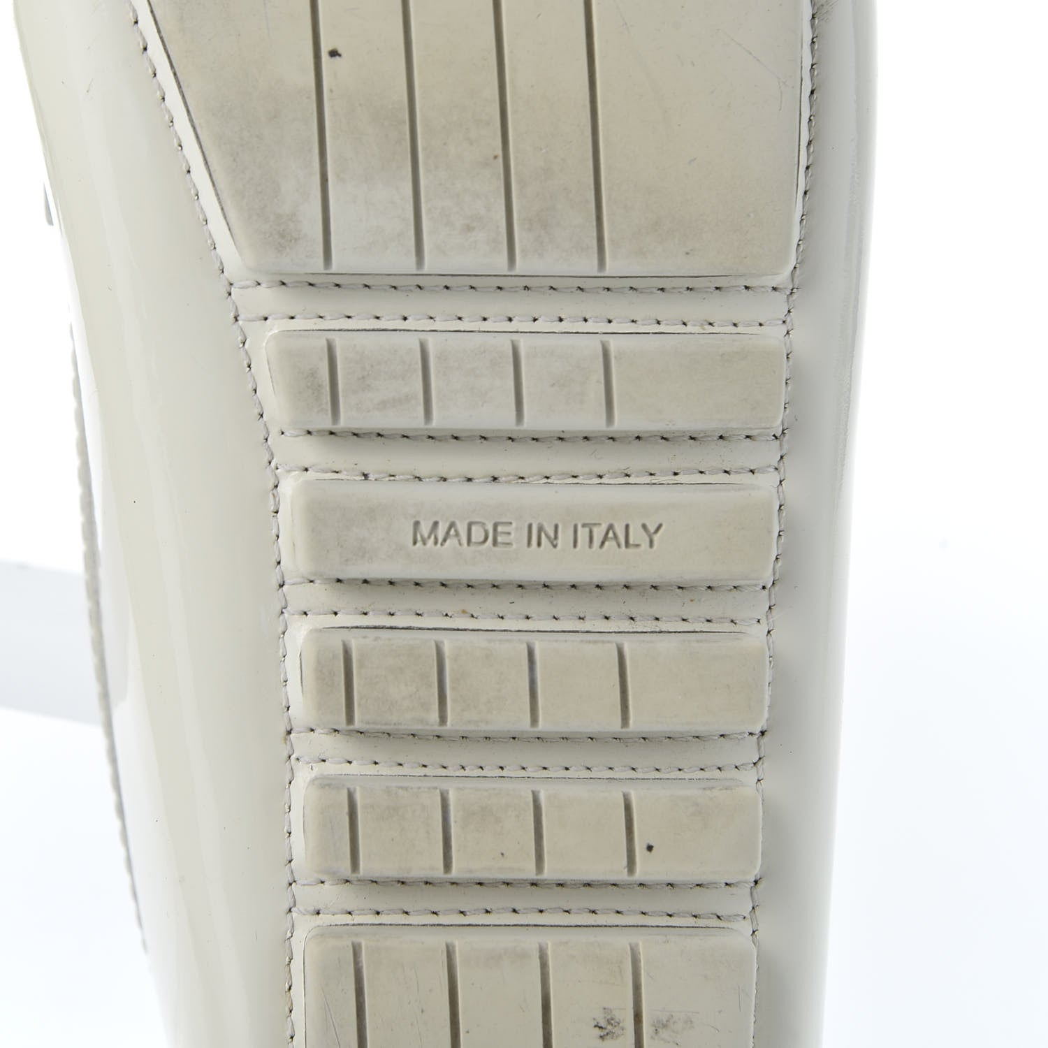 Louis Vuitton Patent Calfskin Oxford Loafers 37.5 White 8 of 9