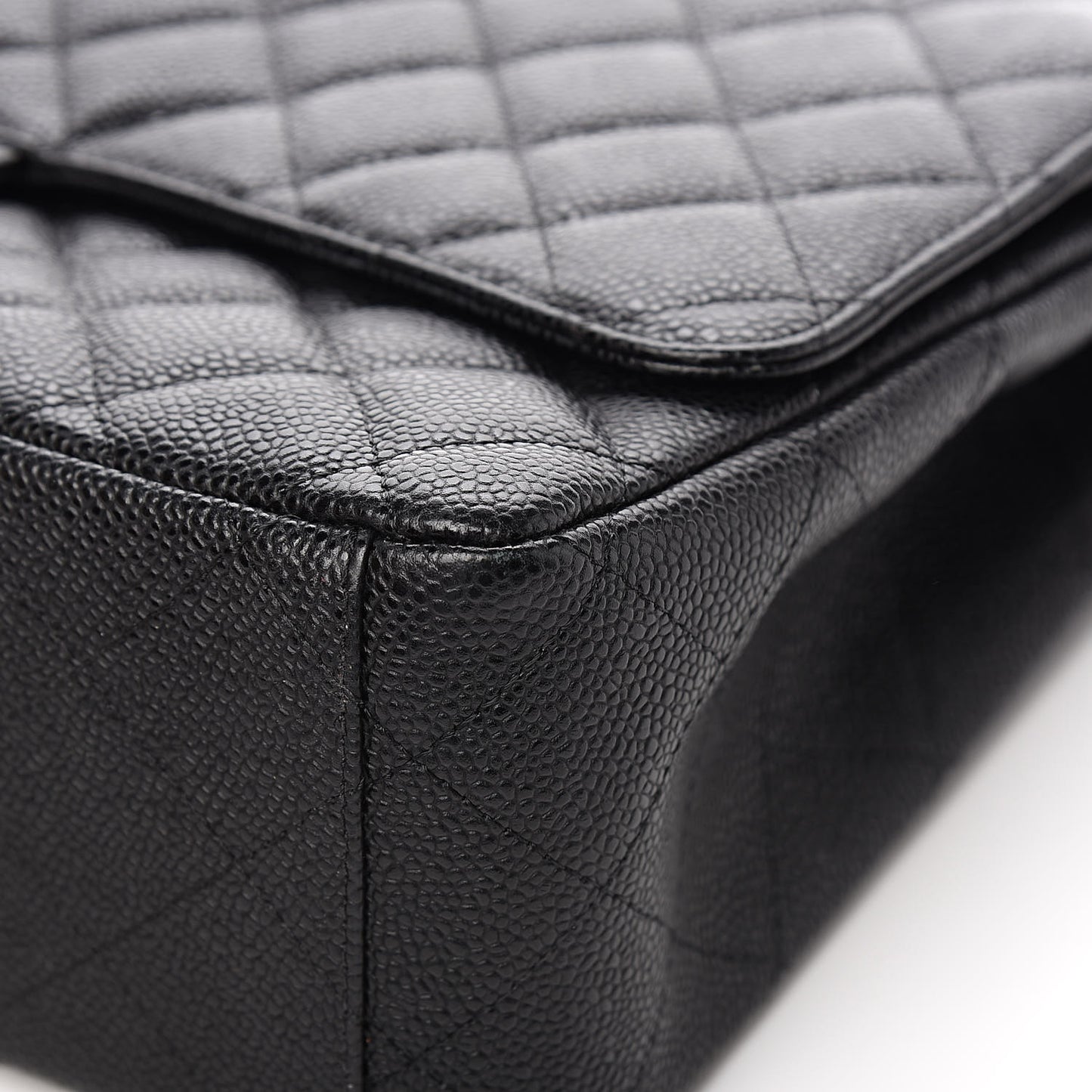 Caviar Quilted Maxi Double Flap Black