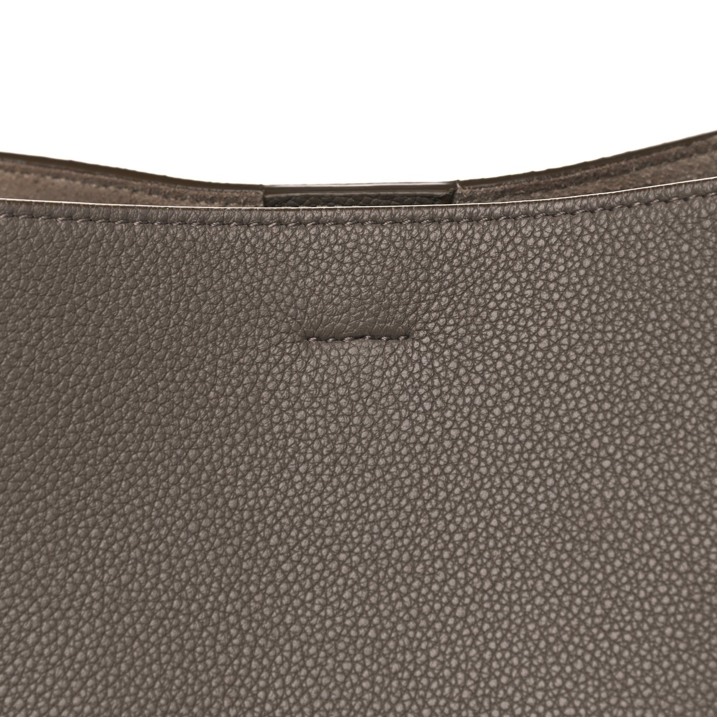 Soft Grained Calfskin Small Sangle Bucket Bag Taupe
