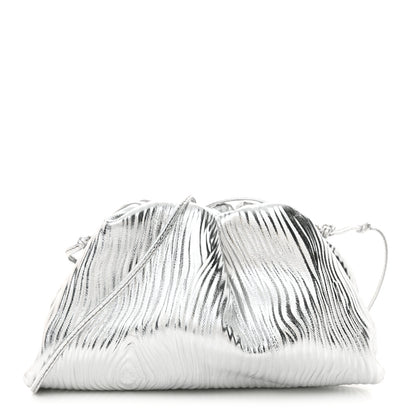 Bottega Veneta Metallic Bark Calfskin The Mini Pouch Silver 1 of 10