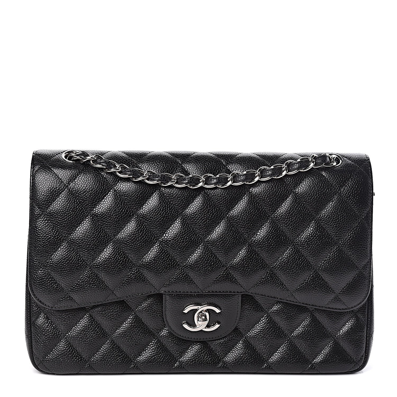 Chanel Caviar Quilted Jumbo Double Flap Black 1 of 11