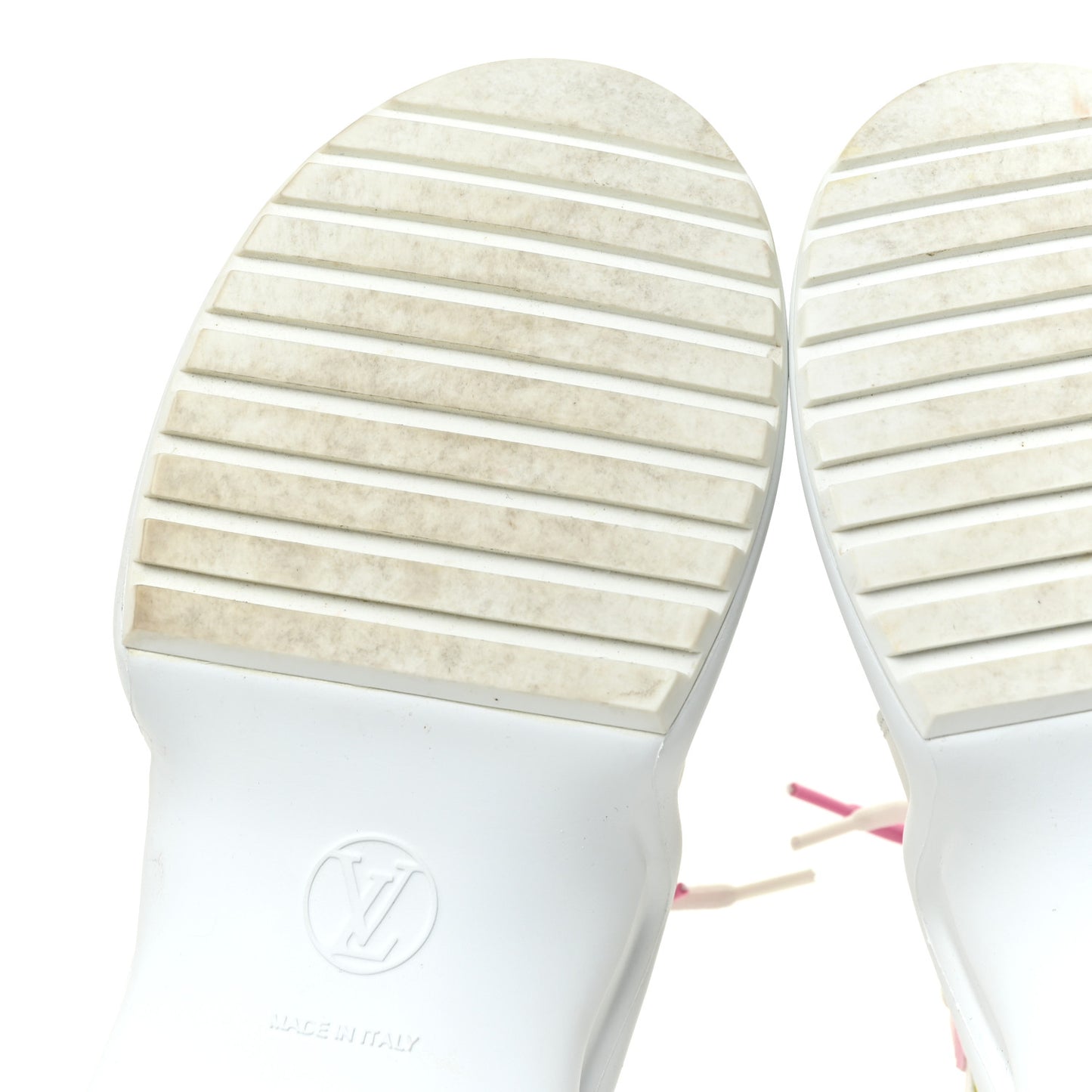 Calfskin Technical Nylon LV Archlight Sneakers 40 White Pink Yellow