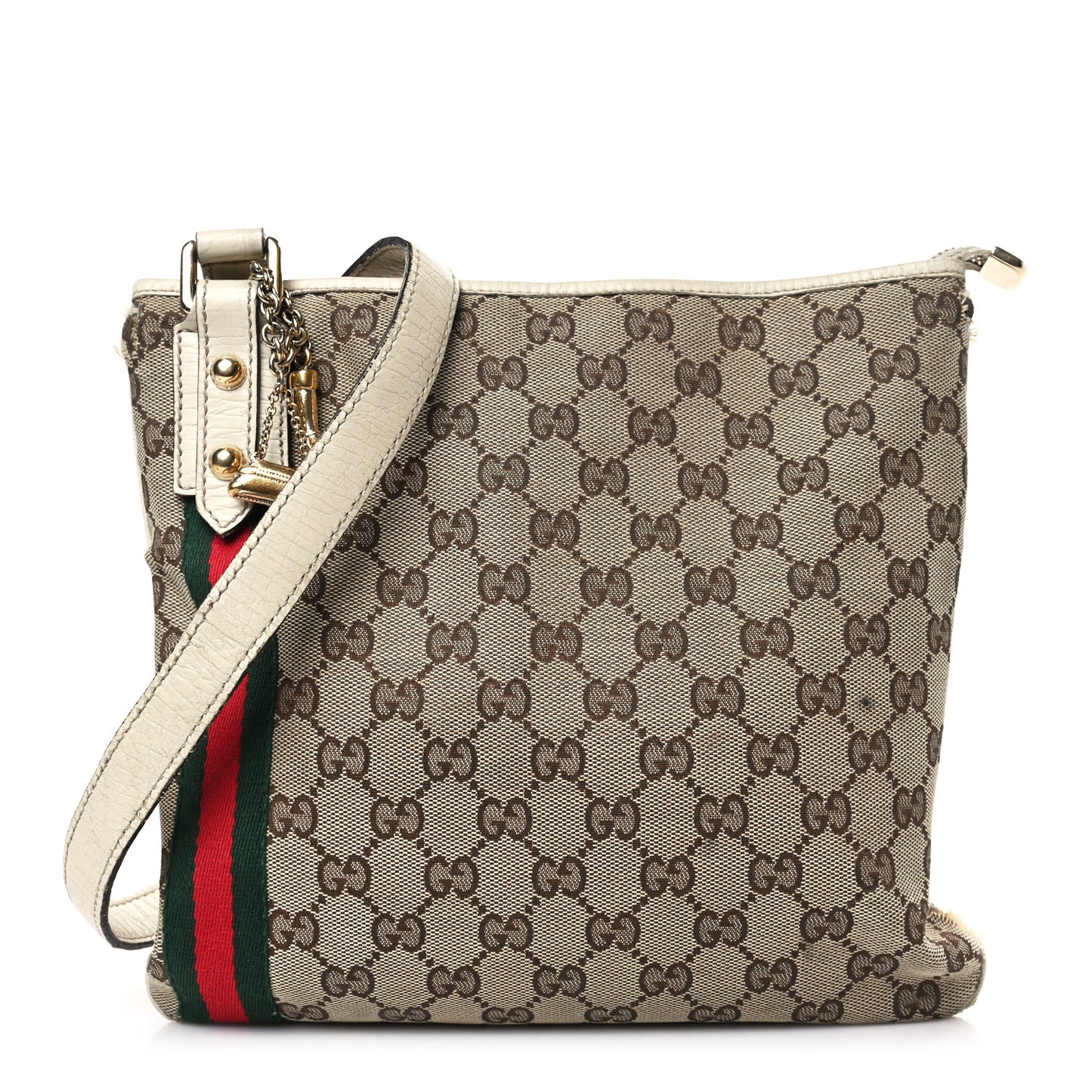 Monogram Web Jolicoeur Charms Messenger White