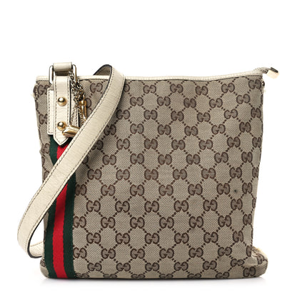 Gucci Monogram Web Jolicoeur Charms Messenger White 1 of 14