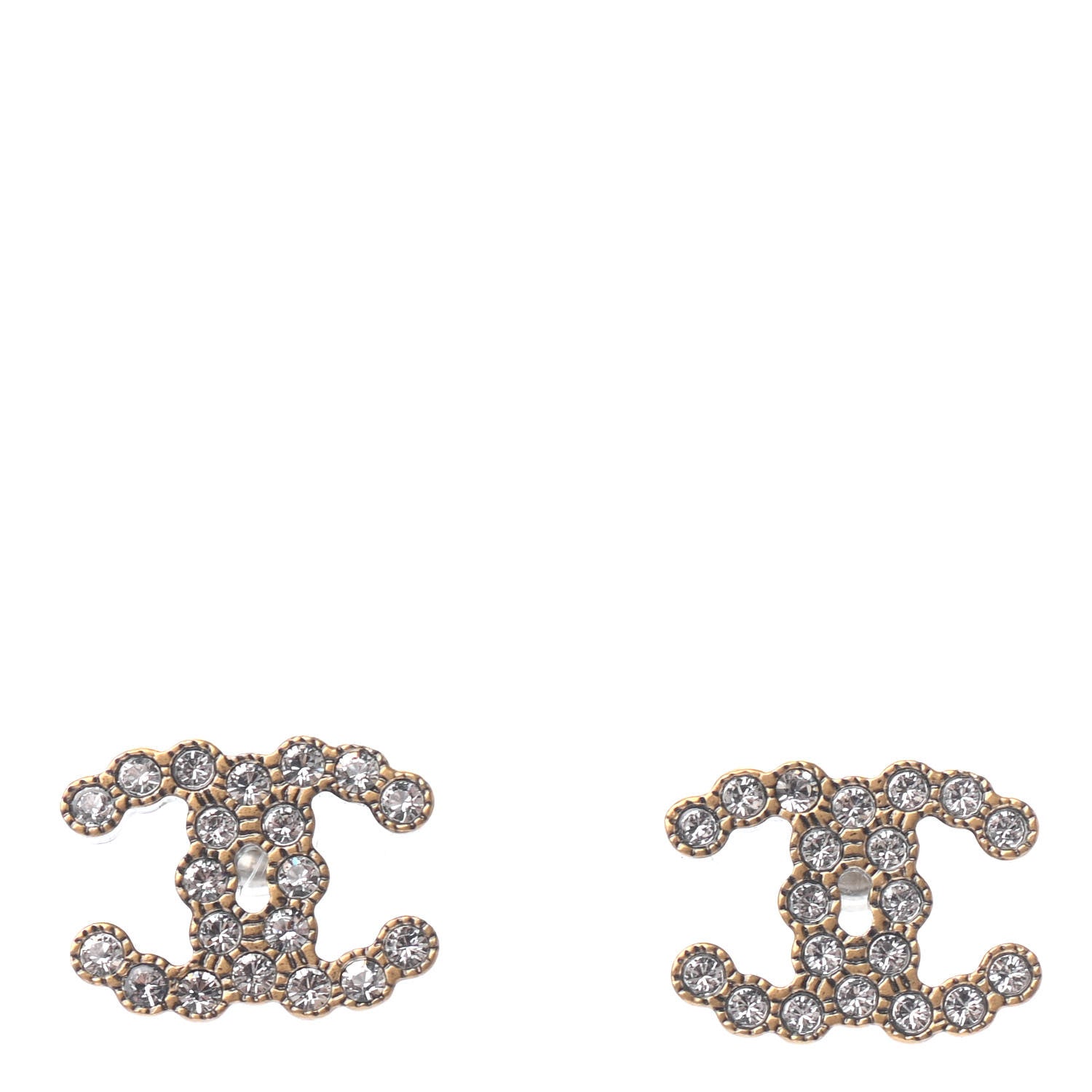Chanel Crystal City Of Lights CC Earrings Gold 1 of 4