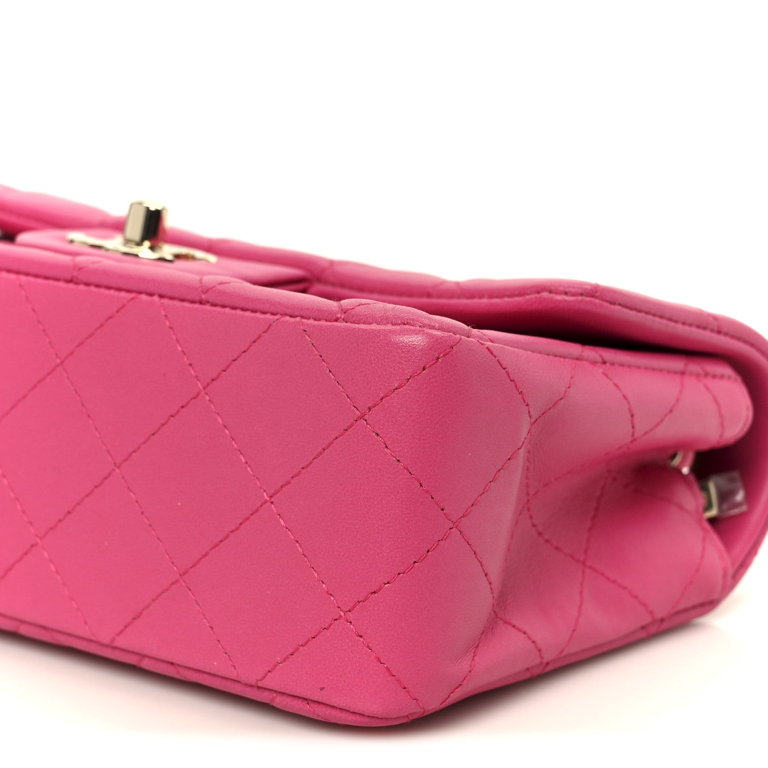 Chanel Lambskin Quilted Mini Rectangular Flap Pink 11 of 11