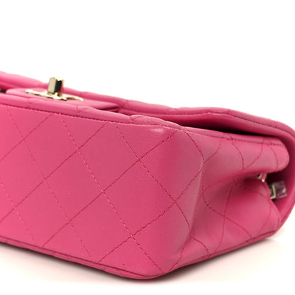 Chanel Lambskin Quilted Mini Rectangular Flap Pink 11 of 11
