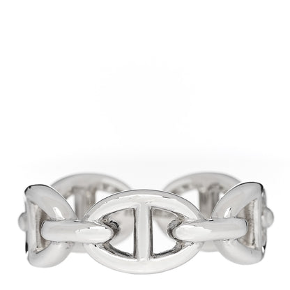 Hermes Sterling Silver PM Chaine d'Ancre Enchainee Band Ring 54 6.75 1 of 7