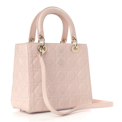 Christian Dior Lambskin Cannage Medium Lady Dior Light Pink 3 of 19