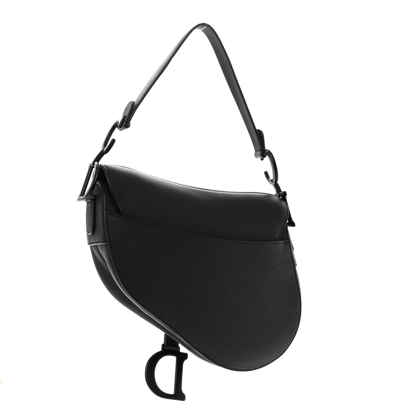 Ultra Matte Calfskin Saddle Bag Black