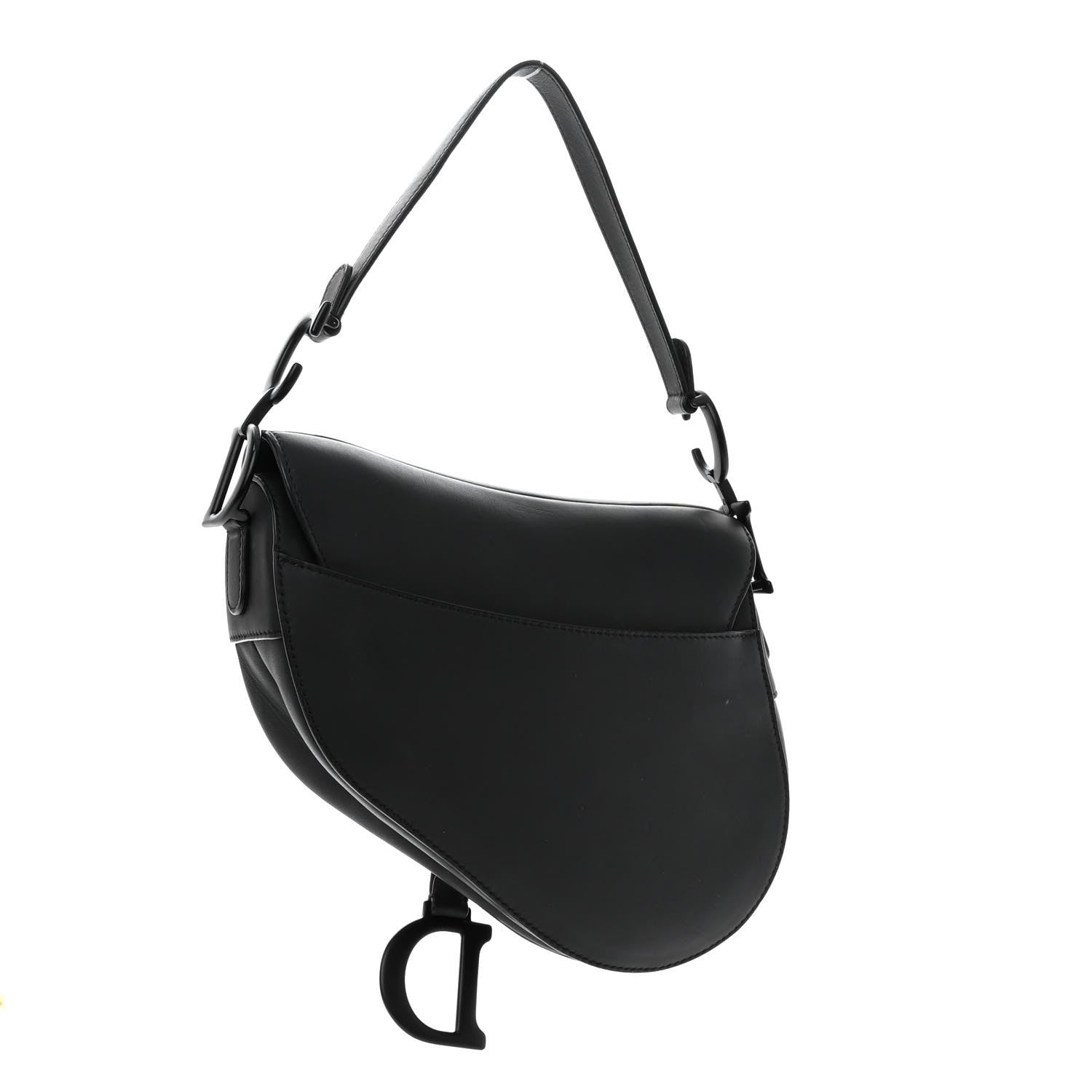 Christian Dior Ultra Matte Calfskin Saddle Bag Black 3 of 10