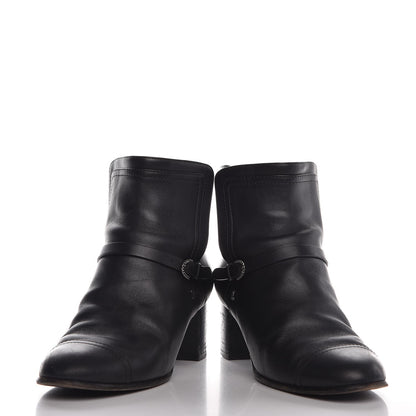 Chanel Calfskin CC Buckle Short Boots 38 Black 7 of 11