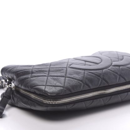 Chanel Caviar Quilted Expandable Zip Shoulder Bag Black 9 of 12