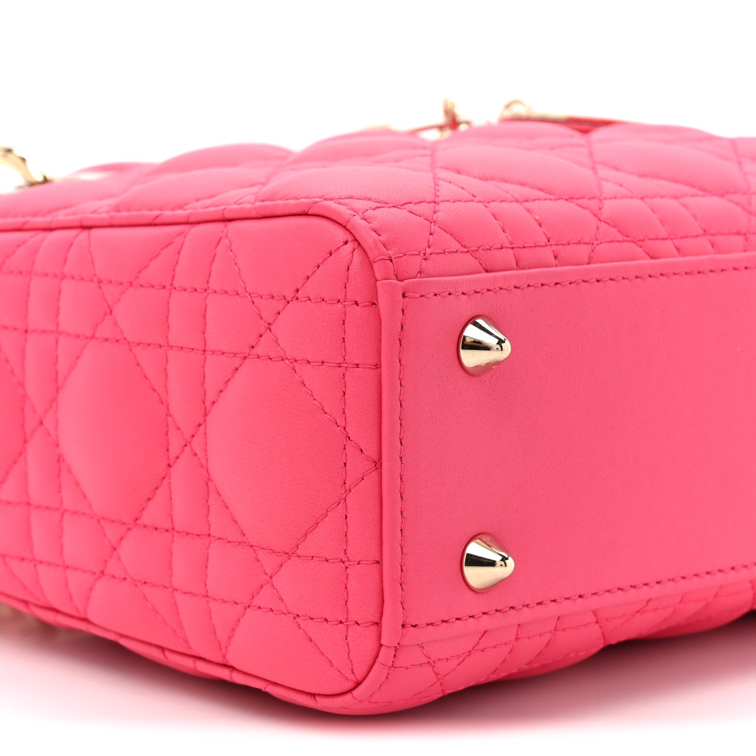 Christian Dior Lambskin Cannage Small My ABCDior Lady Dior Fraise 10 of 10
