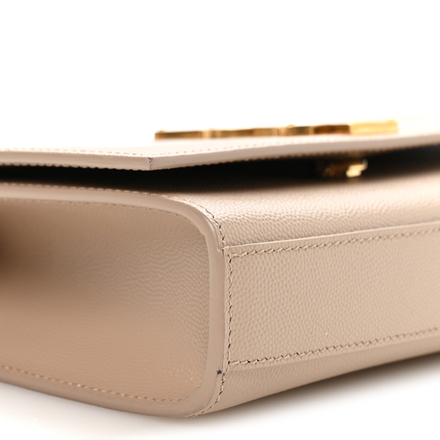 Saint Laurent Grain De Poudre Small Monogram Kate Satchel Nude Powder 9 of 11