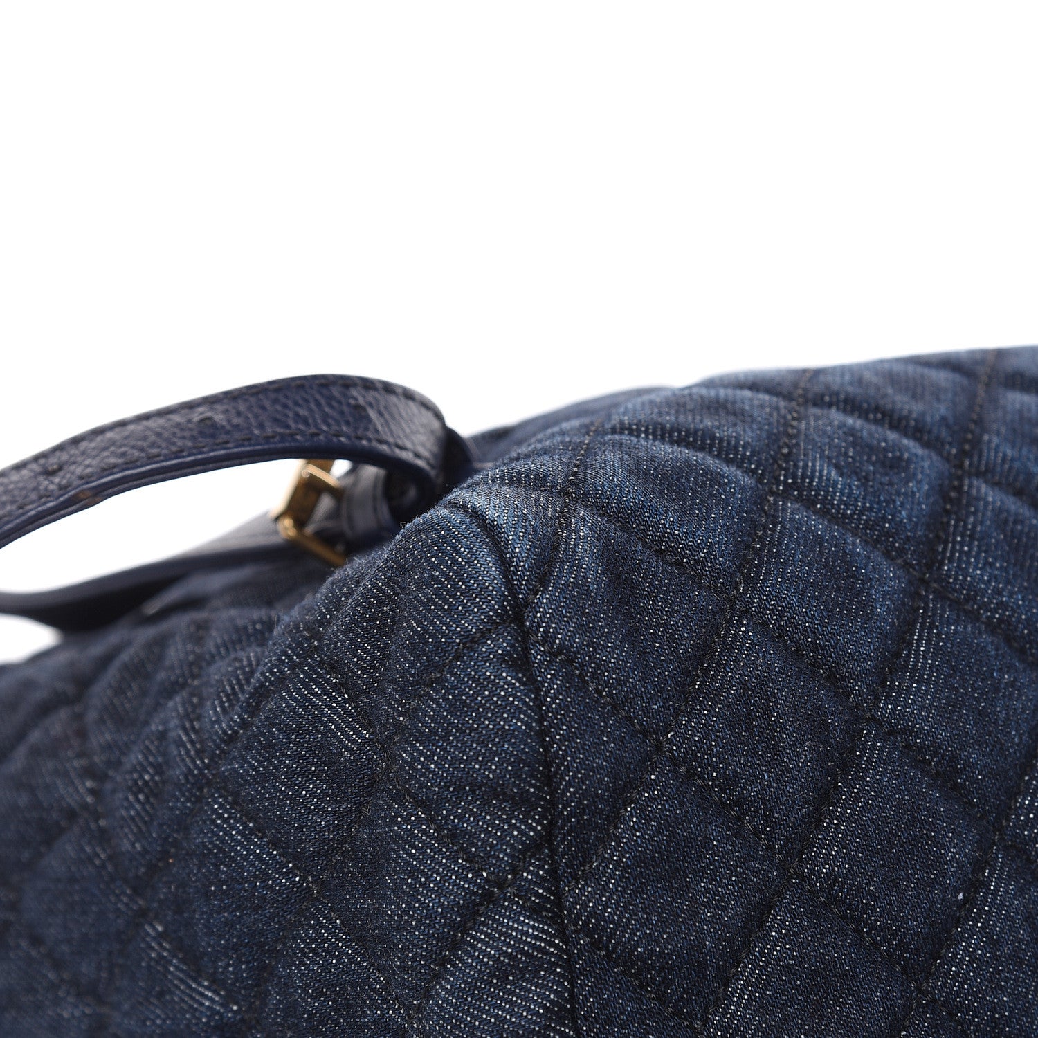 Chanel Washed Denim Quilted Large Urban Spirit Backpack Dark Blue 10 of 15