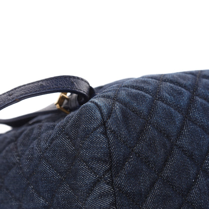 Chanel Washed Denim Quilted Large Urban Spirit Backpack Dark Blue 10 of 15