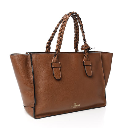 Valentino Garavani Grained Calfskin To Be Cool Tote Tan 3 of 12