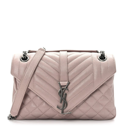 Saint Laurent Calfskin Tri-Quilt Monogram Medium College Bag Pink 1 of 9