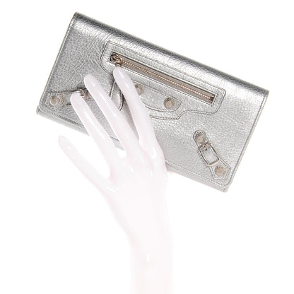 Balenciaga Agneau Giant 12 Silver Hardware Money Wallet Gris Aluminum 2 of 9