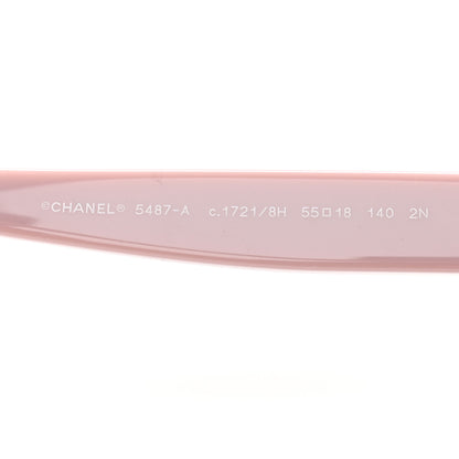 Chanel Acetate Chain Square Sunglasses 5487-A Pink 5 of 9