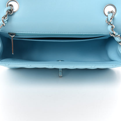 Chanel Lambskin Quilted Mini Rectangular Flap Neon Blue 5 of 11
