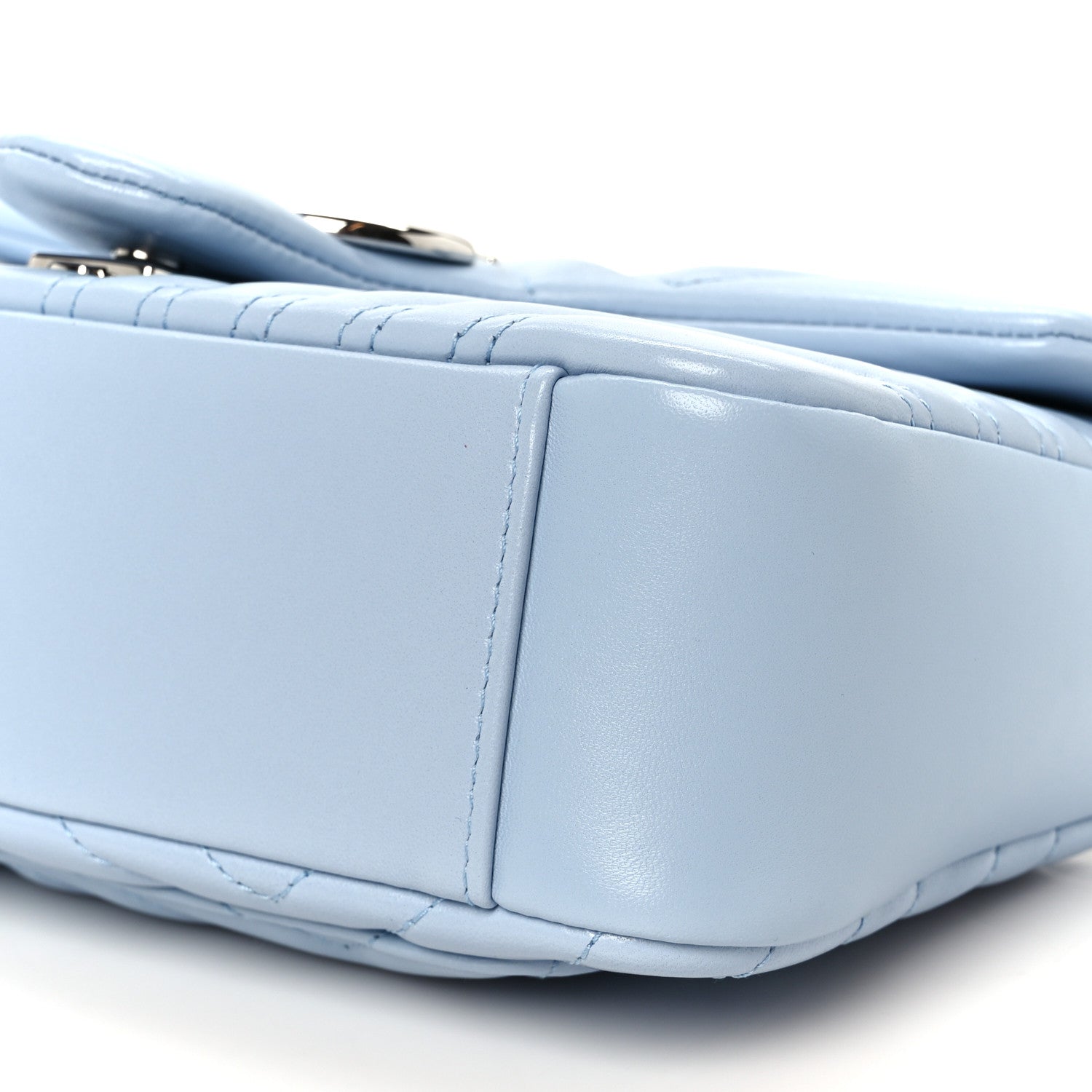 Gucci Lambskin Matelasse Medium GG Marmont Shoulder Bag Porcelain Light Blue 11 of 11