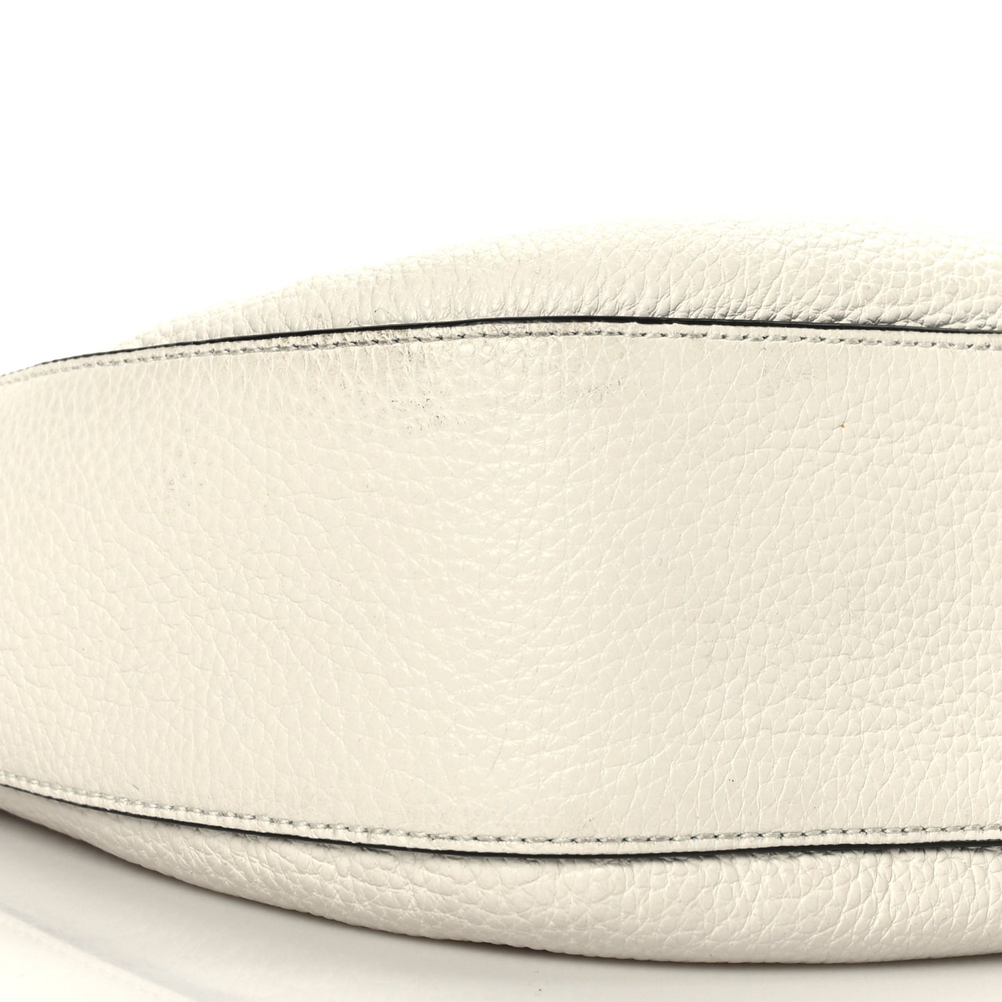 Vitello Daino Zippered Messenger Hobo White