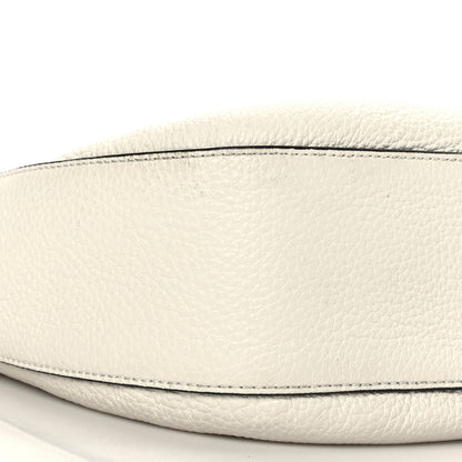 Prada Vitello Daino Zippered Messenger Hobo White 7 of 8
