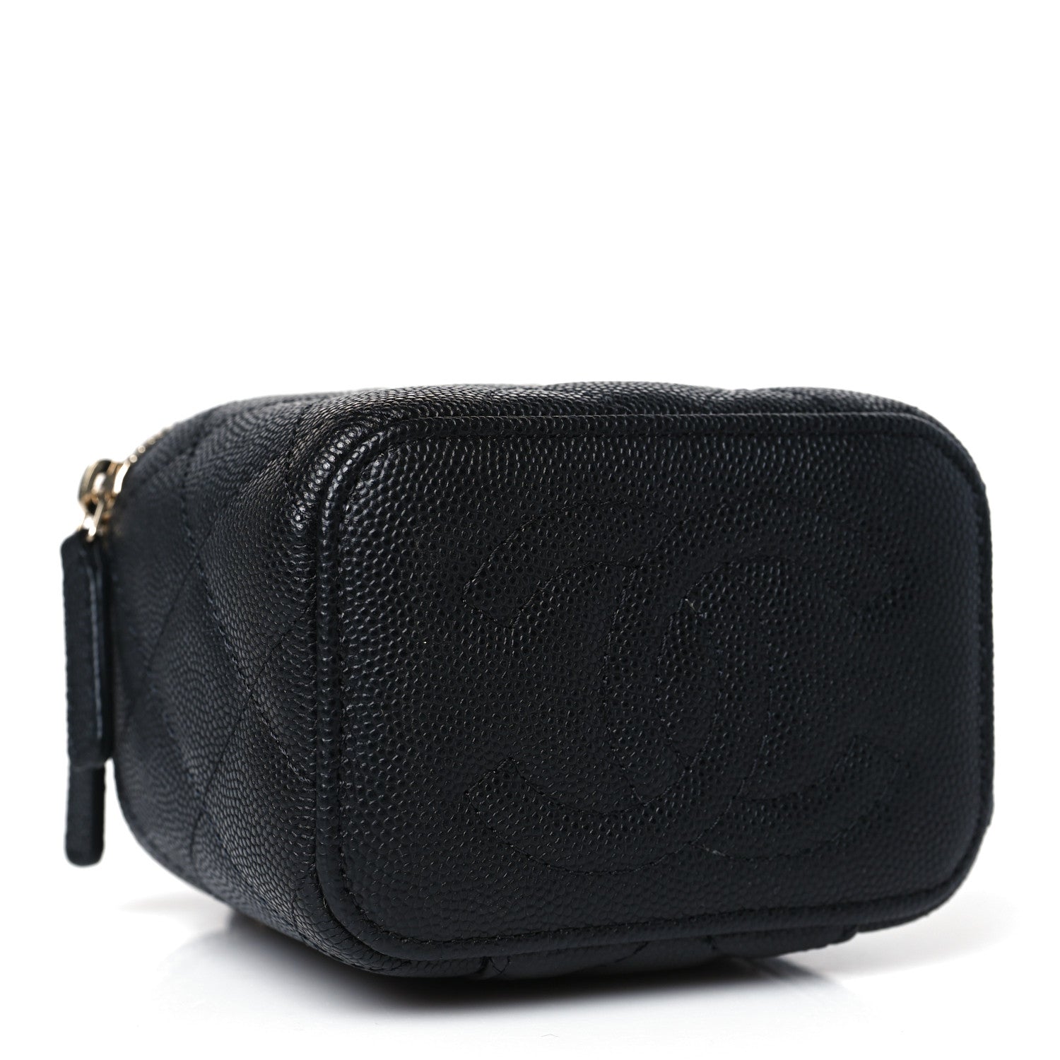 Chanel Caviar Quilted Mini Vanity Case With Chain Black 4 of 9