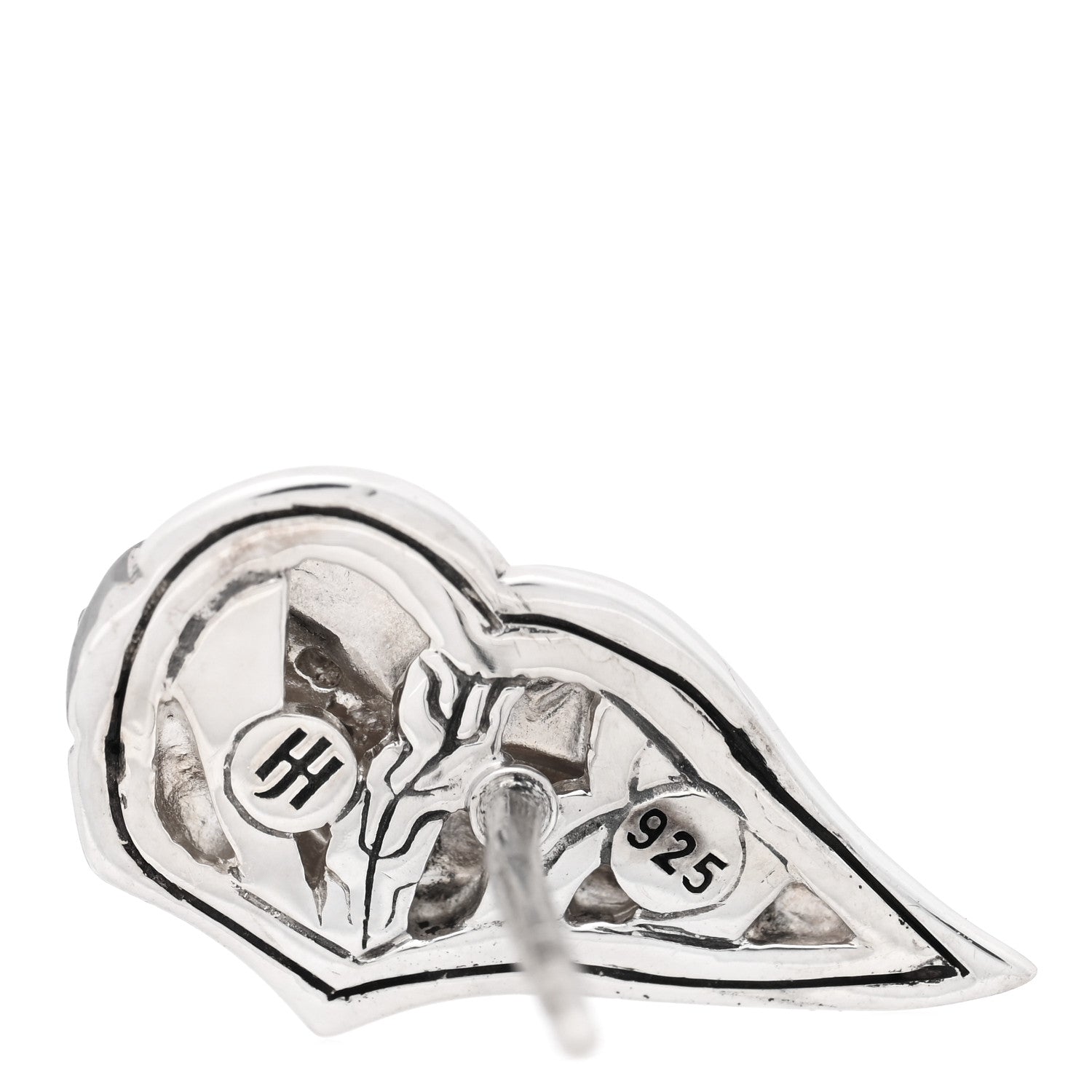 John Hardy Sterling Silver Diamond Lahar Wing Stud Earrings 4 of 4