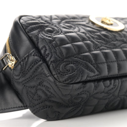 Versace Nappa Barocco Quilted Vanitas Medea Belt Bag Black 8 of 9