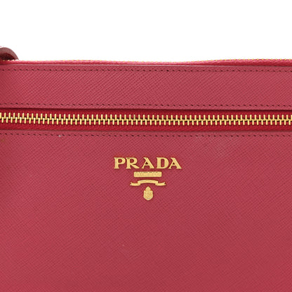 Prada Saffiano Lux Crossbody Bag Peonia 8 of 12