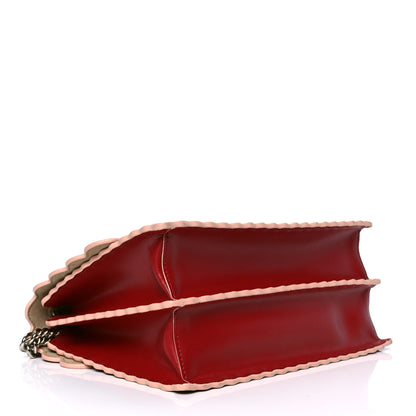 Fendi Vitello Liberty Scalloped Studded Kan I Shoulder Bag Fragola 4 of 6