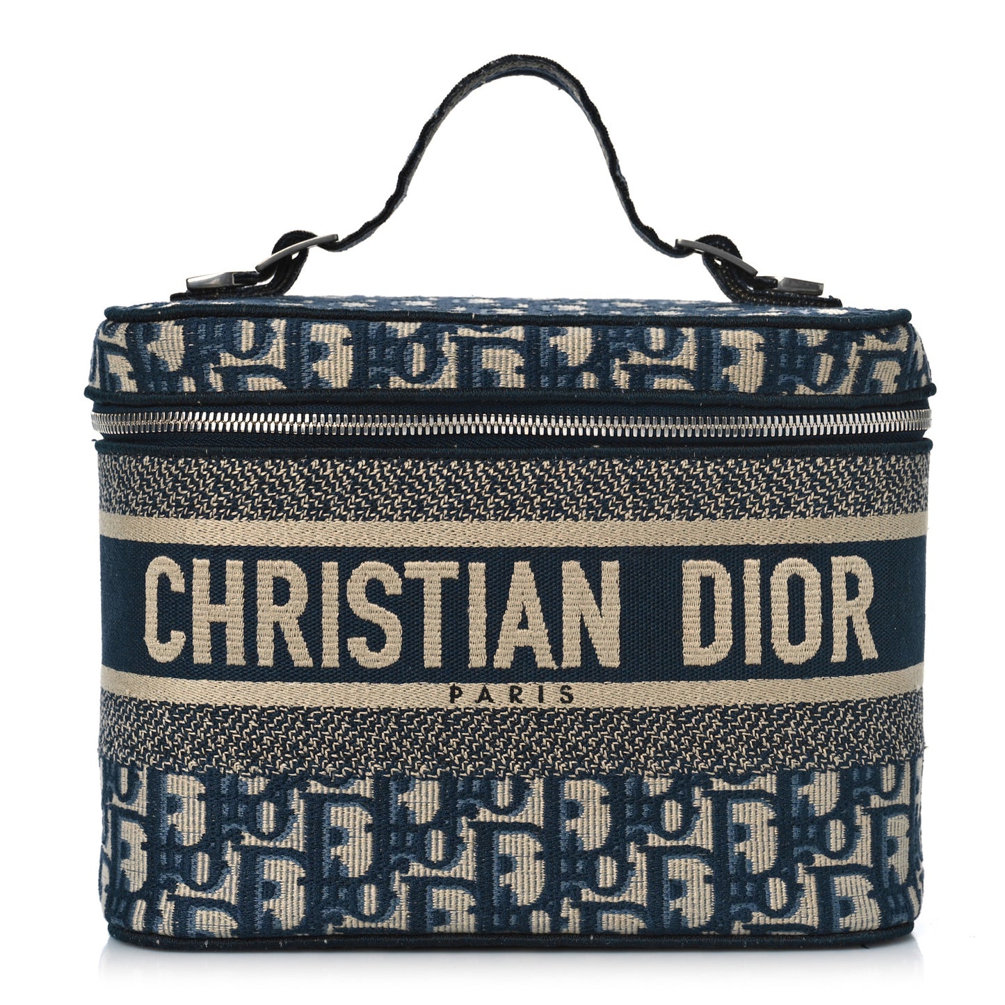 Oblique Diortravel Vanity Case Blue