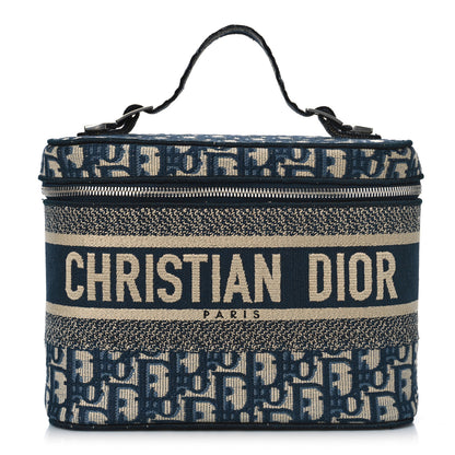 Christian Dior Oblique Diortravel Vanity Case Blue 1 of 8
