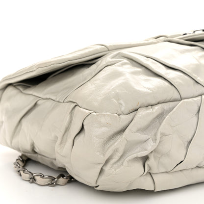Chanel Glazed Calfskin Twisted Maxi Flap Light Grey 9 of 12