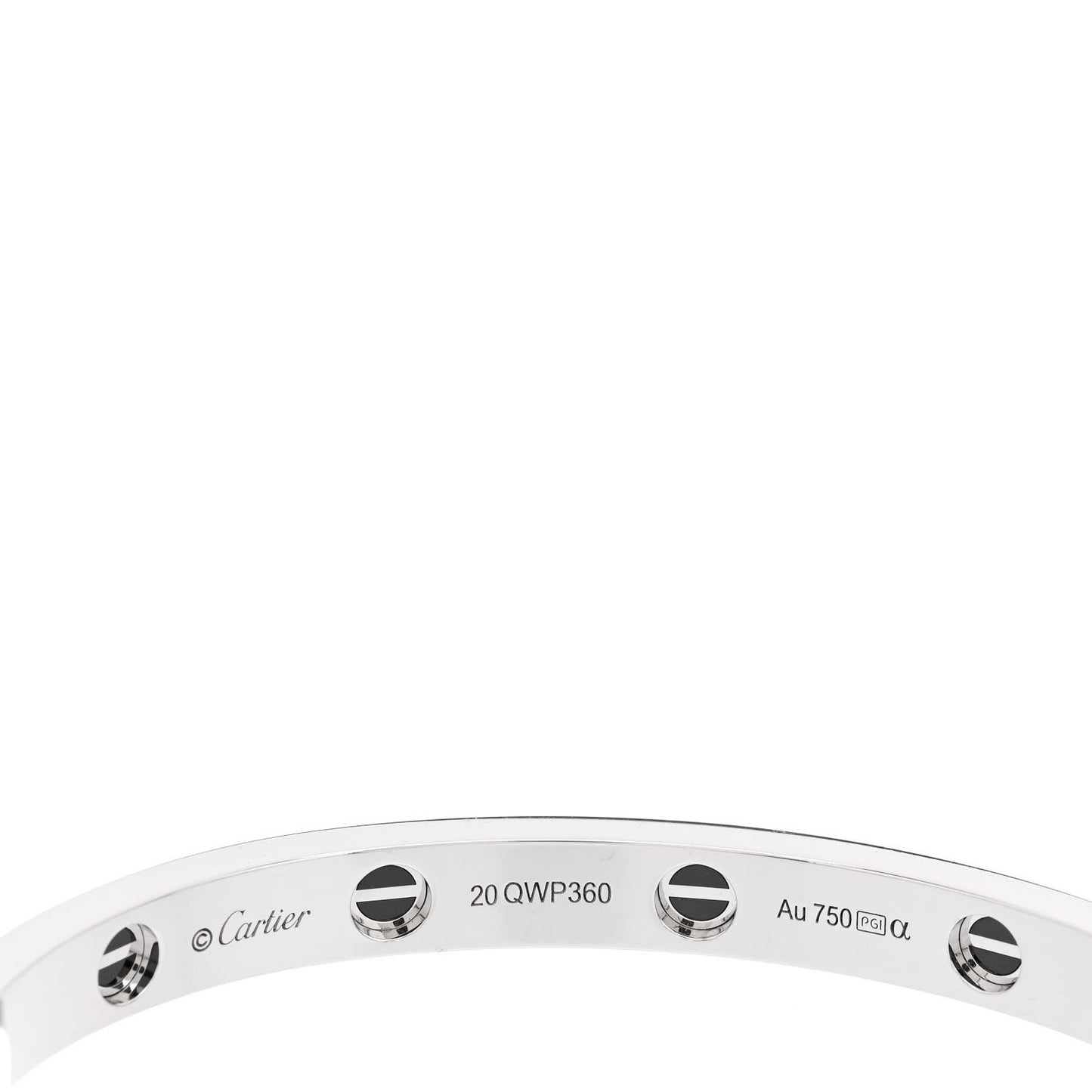 18K White Gold Diamond Ceramic LOVE Paved Bracelet 20
