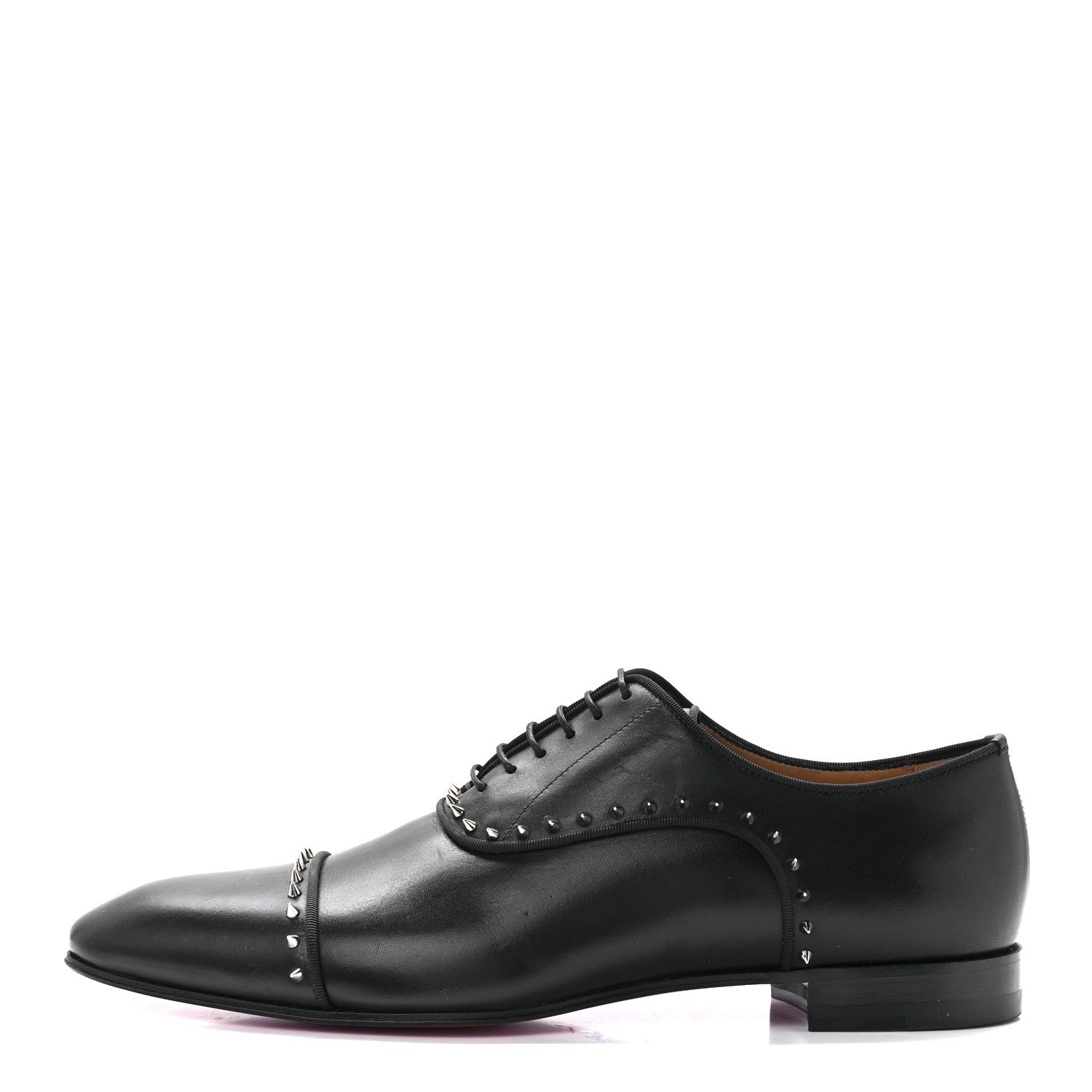 Christian Louboutin Calfskin Mens Eton Flat Loafers 44.5 Black 1 of 7