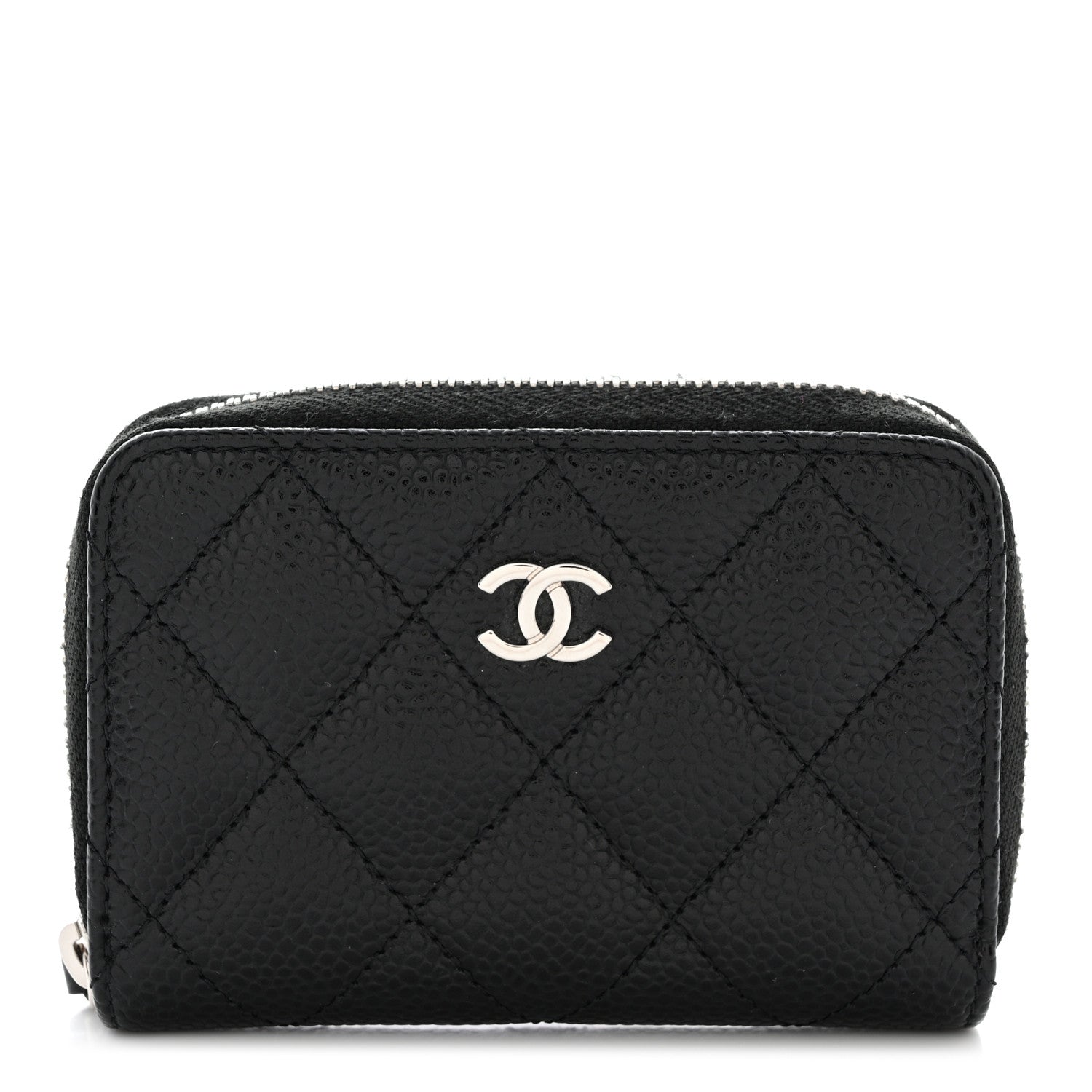 Chanel Caviar Quilted Classic Zipped Coin Purse Black 1 of 9