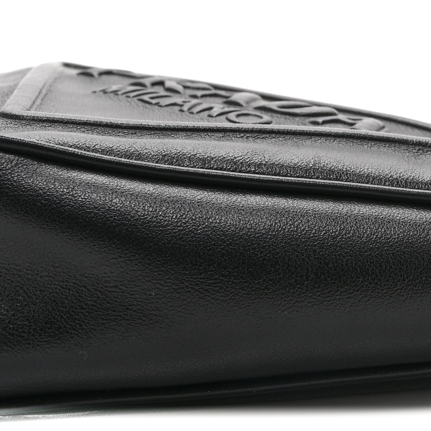Prada Grace Lux Triangle Logo Embossed Triangle Wristlet Pouch Black 10 of 10