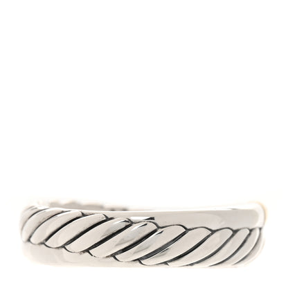 David Yurman Sterling Silver 18K Yellow Gold Crossover Two Row Ring 54 7 3 of 5