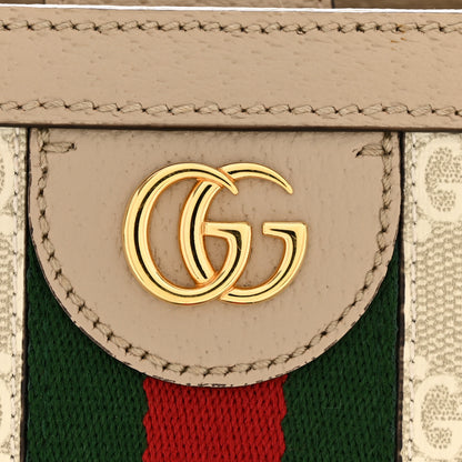 Gucci GG Supreme Monogram Textured Dollar Calfskin Web Large Ophidia Shopping Tote Beige Mystic White Oatmeal 12 of 13