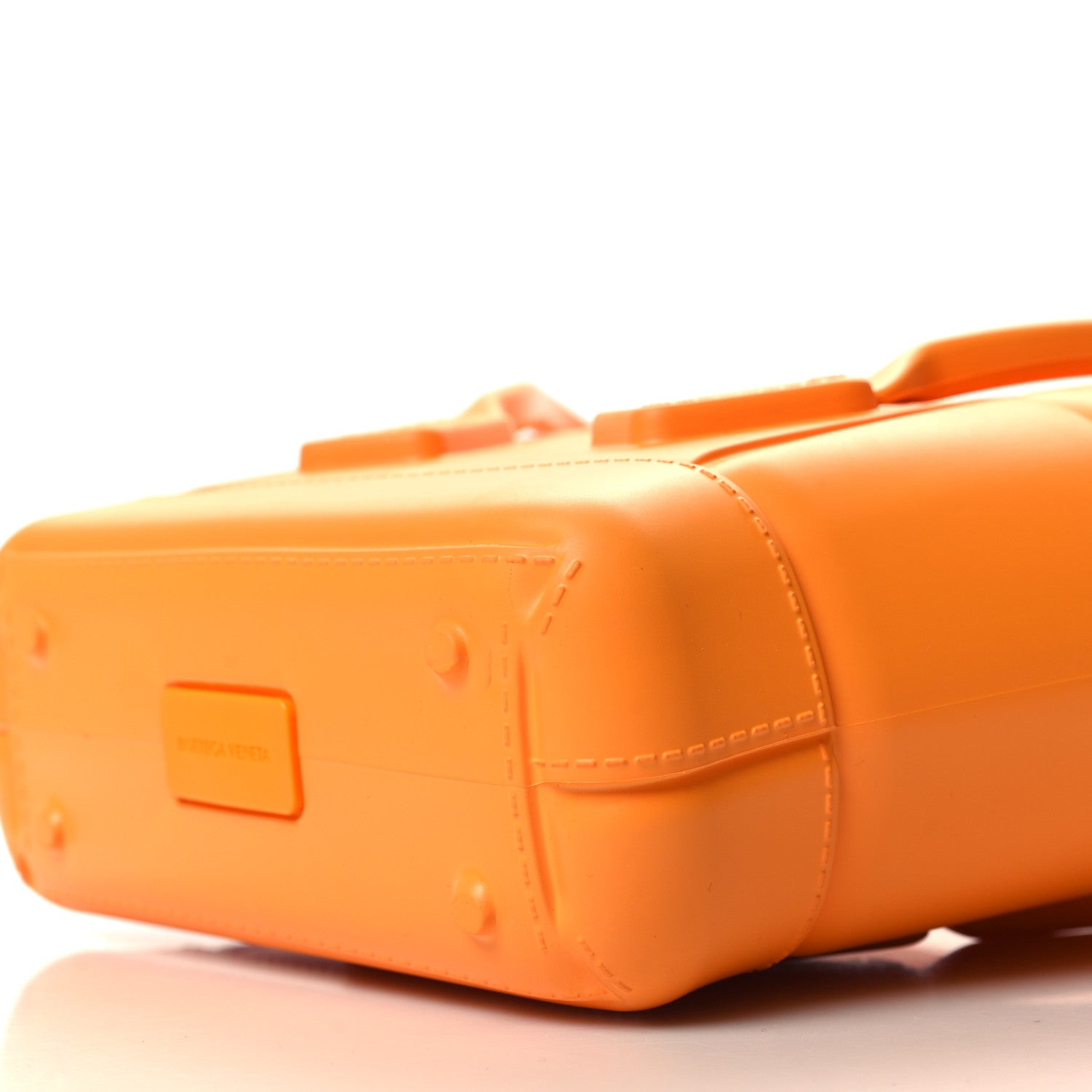 Bottega Veneta Rubber Maxi Intrecciato Mini Arco Tangerine 9 of 10