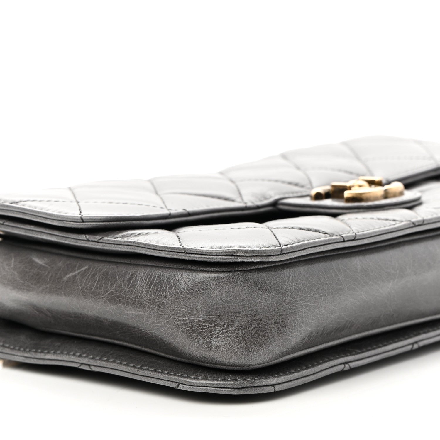 Chanel Glazed Calfskin Medium Perfect Edge Flap Grey 7 of 8