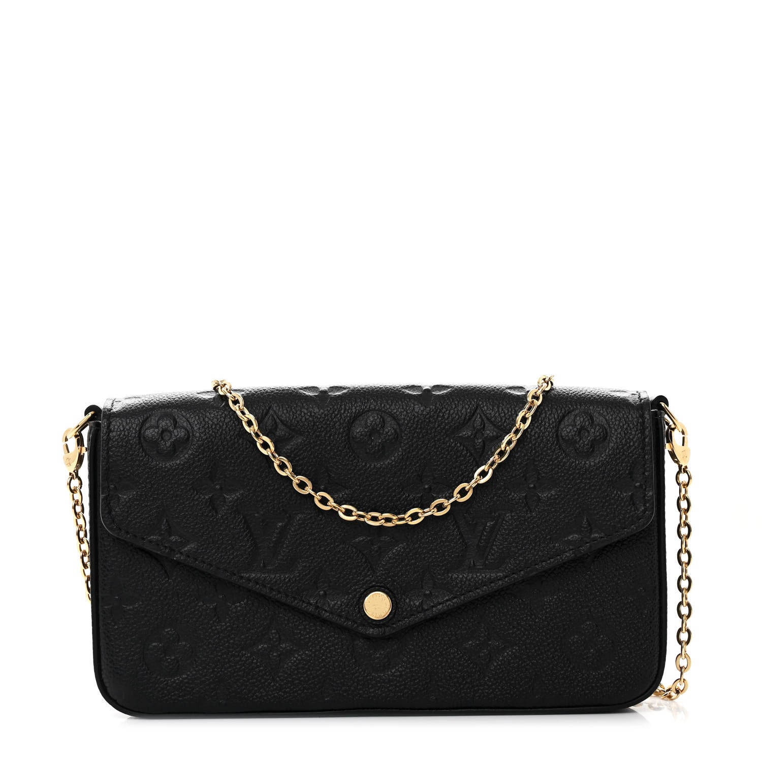 Louis Vuitton Empreinte Pochette Felicie Chain Wallet Black 1 of 14