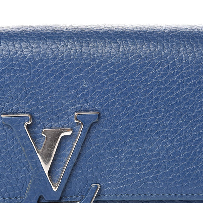 Louis Vuitton Taurillon Capucines Wallet Blue 11 of 17